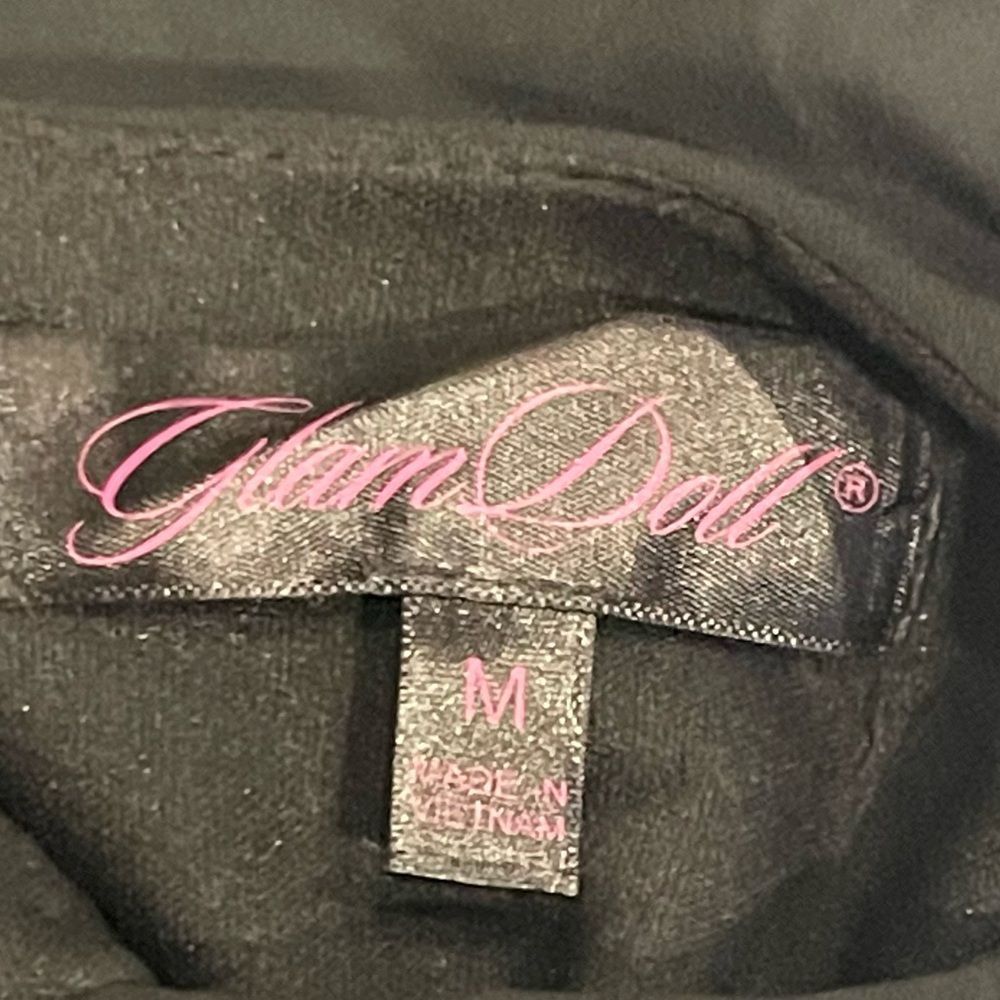Glam Doll Classic Black Spaghetti Strap Maxi Dress Medium - Picture 2 of 7